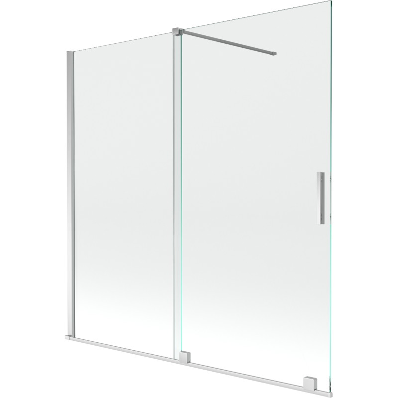 Mexen Velar 2-panel sliding bathtub screen 160 x 150 cm, transparent, chrome - 896-160-000-01-01