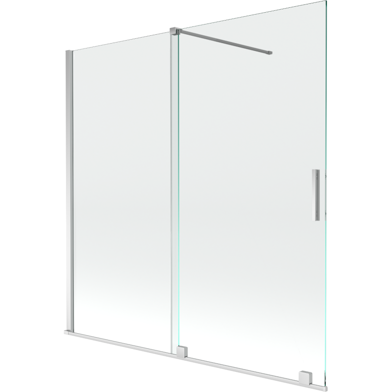 Mexen Velar 2-wing bathtub screen Sliding 160 x 150 cm, transparent, chrome - 896-160-000-01-01