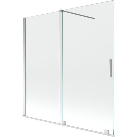 Mexen Velar 2-panel sliding bath screen 160 x 150 cm, transparent, chrome - 896-160-000-01-01