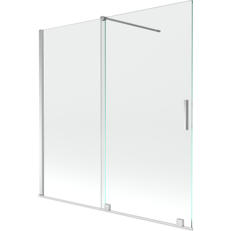 Mexen Velar 2-panel sliding bathtub screen 160 x 150 cm, transparent, chrome - 896-160-000-01-01