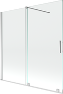 Mexen Velar 2-wing bathtub screen Sliding 160 x 150 cm, transparent, chrome - 896-160-000-01-01
