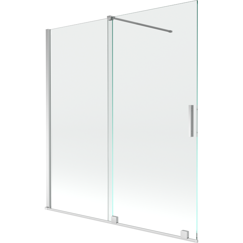 Mexen Velar 2-wing bathtub screen Sliding 150 x 150 cm, transparent, chrome - 896-150-000-01-01