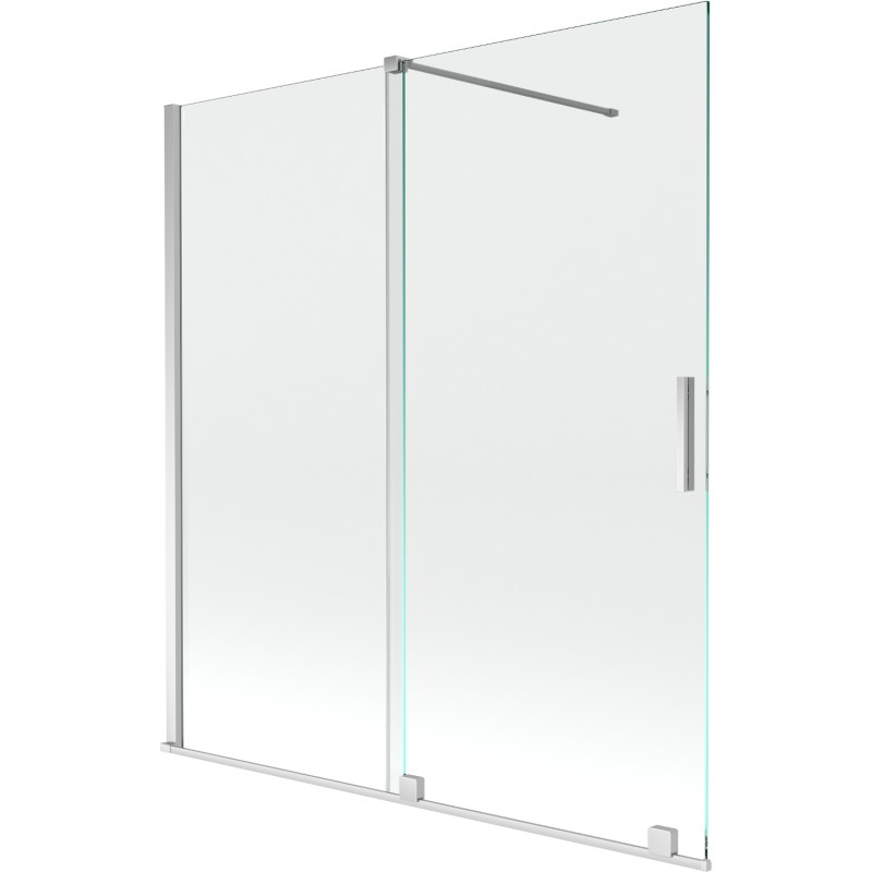 Mexen Velar 2-wing sliding bathtub screen 150 x 150 cm, transparent, chrome - 896-150-000-01-01