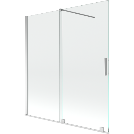 Mexen Velar 2-wing bathtub screen Sliding 150 x 150 cm, transparent, chrome - 896-150-000-01-01