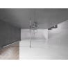 Mexen Velar 2-panel sliding bath screen 160 x 150 cm, transparent, chrome - 896-160-000-01-01