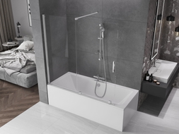 Mexen Velar 2-panel sliding bathtub screen 160 x 150 cm, transparent, chrome - 896-160-000-01-01