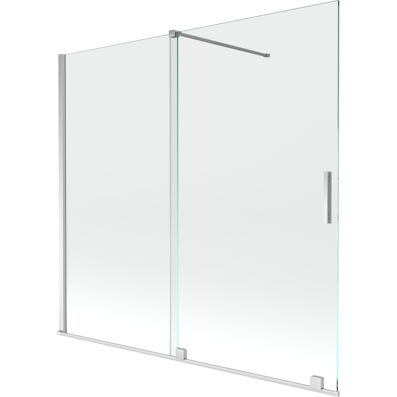 Mexen Velar 2-wing bathtub screen Sliding 170 x 150 cm, transparent, chrome - 896-170-000-01-01