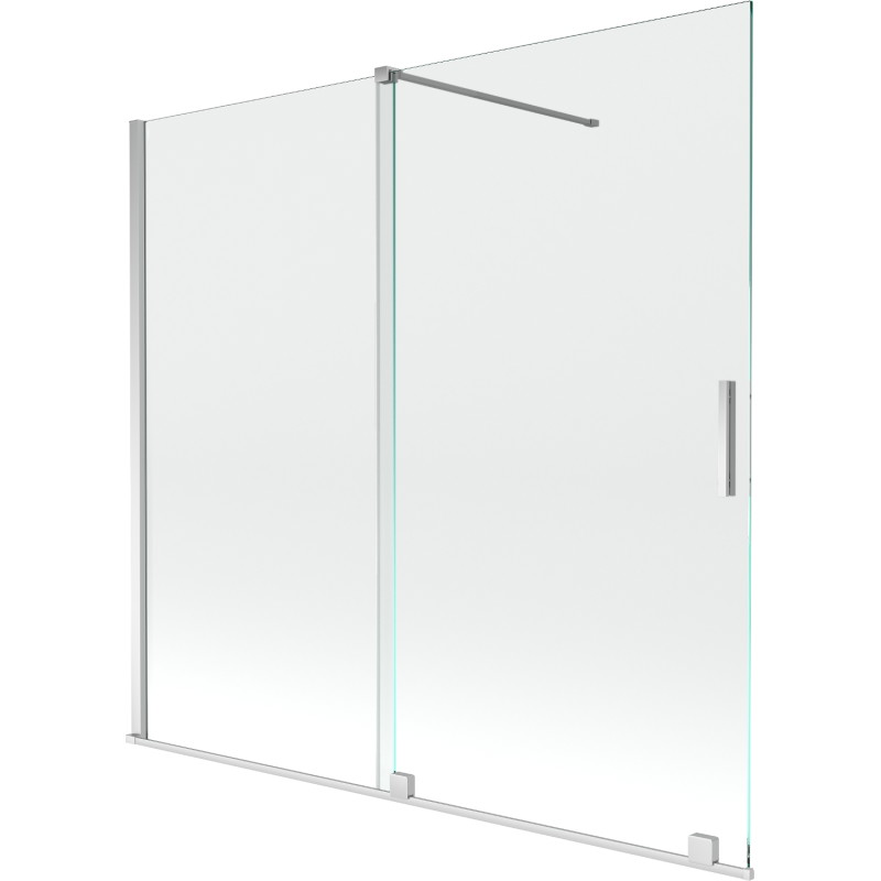 Mexen Velar 2-wing Sliding Bath Screen 170 x 150 cm, Transparent, Chrome - 896-170-000-01-01
