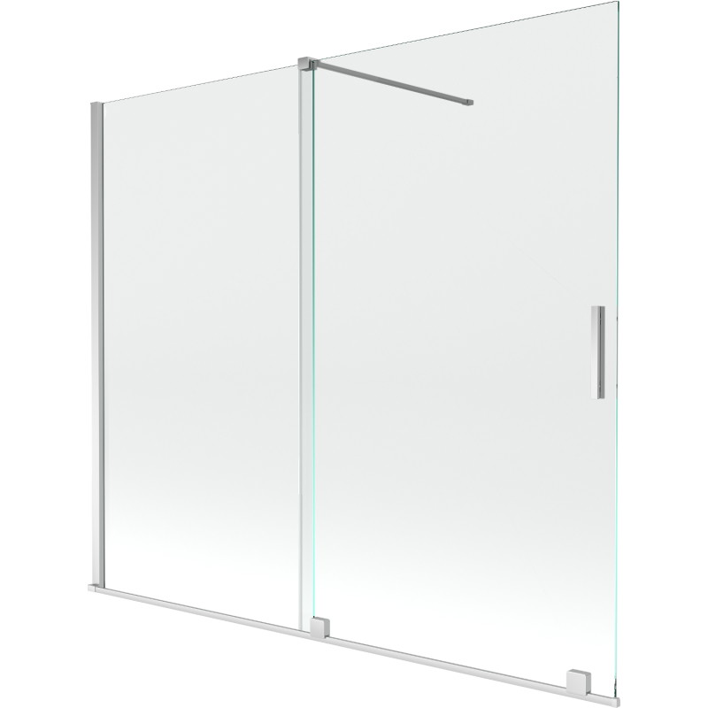 Mexen Velar bathtub screen 2-wing sliding 180 x 150 cm, transparent, chrome - 896-180-000-01-01