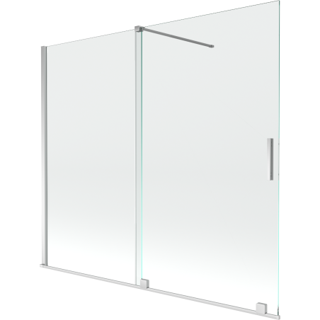 Mexen Velar bathtub screen 2-wing sliding 180 x 150 cm, transparent, chrome - 896-180-000-01-01