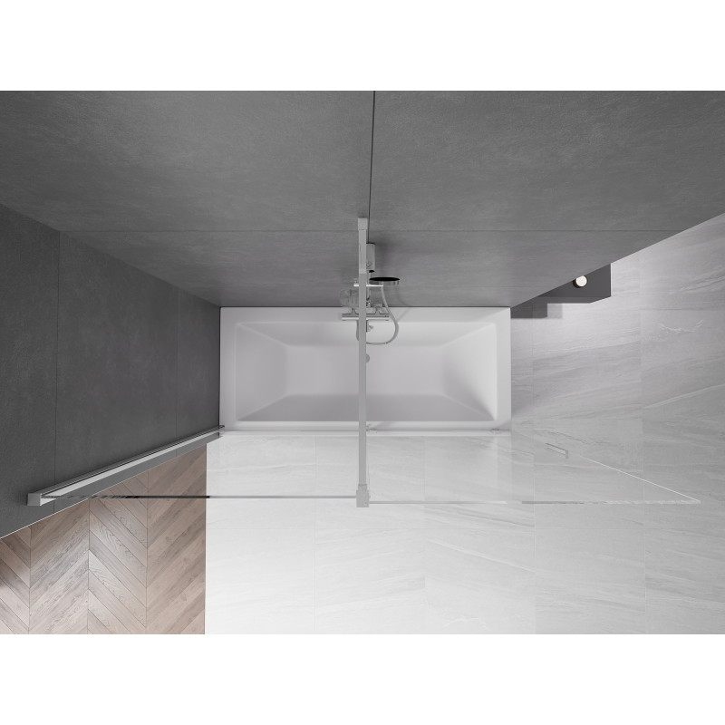 Mexen Velar 2-panel sliding bathtub screen 180 x 150 cm, transparent, chrome - 896-180-000-01-01