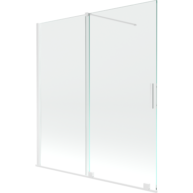 Mexen Velar 2-wing sliding shower screen 150 x 150 cm, transparent, white - 896-150-000-01-20