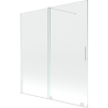 Mexen Velar 2-wing sliding bathtub screen 150 x 150 cm, transparent, white - 896-150-000-01-20