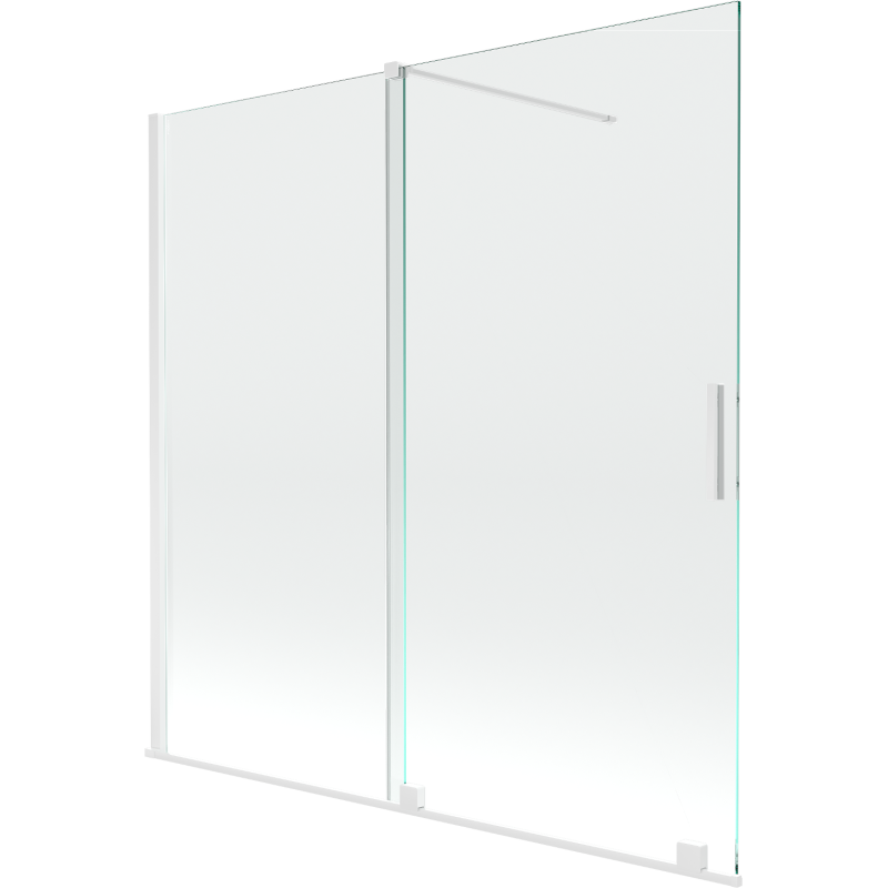 Mexen Velar 2-wing sliding shower screen 160 x 150 cm, transparent, white - 896-160-000-01-20