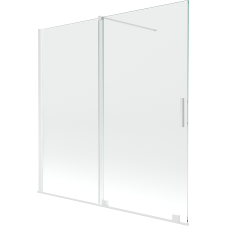 Mexen Velar 2-wing sliding shower screen 160 x 150 cm, transparent, white - 896-160-000-01-20