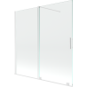 Mexen Velar 2-panel sliding bathtub screen 160 x 150 cm, transparent, white - 896-160-000-01-20
