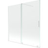 Mexen Velar 2-wing sliding shower screen 160 x 150 cm, transparent, white - 896-160-000-01-20