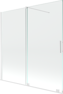 Mexen Velar 2-wing bathtub screen Sliding 160 x 150 cm, transparent, white - 896-160-000-01-20