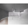 Mexen Velar 2-wing sliding shower screen 160 x 150 cm, transparent, white - 896-160-000-01-20