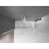Mexen Velar two-panel sliding bathtub screen 160 x 150 cm, transparent, white - 896-160-000-01-20