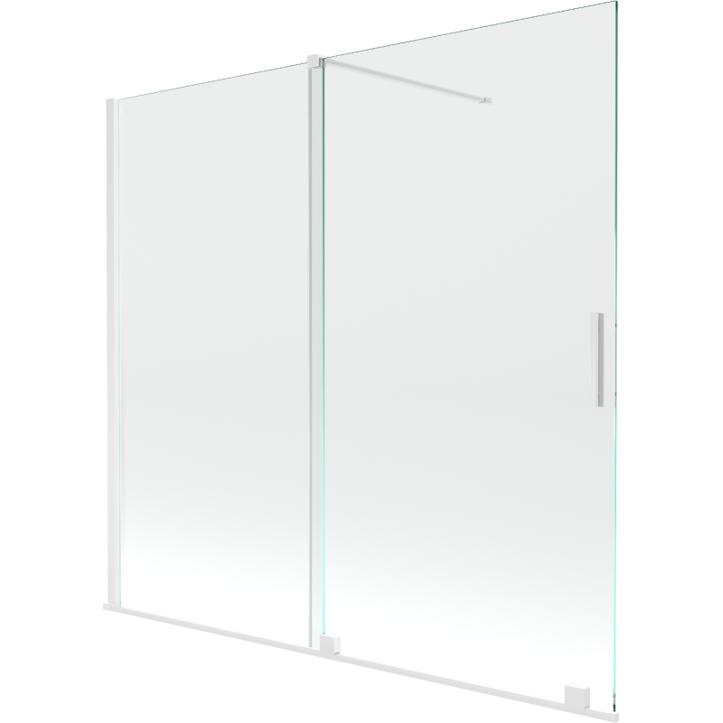 Mexen Velar 2-panel sliding bath screen 170 x 150 cm, transparent, white - 896-170-000-01-20