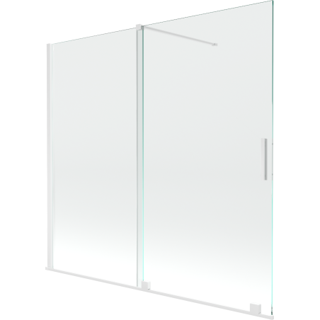 Mexen Velar 2-panel sliding bath screen 170 x 150 cm, transparent, white - 896-170-000-01-20