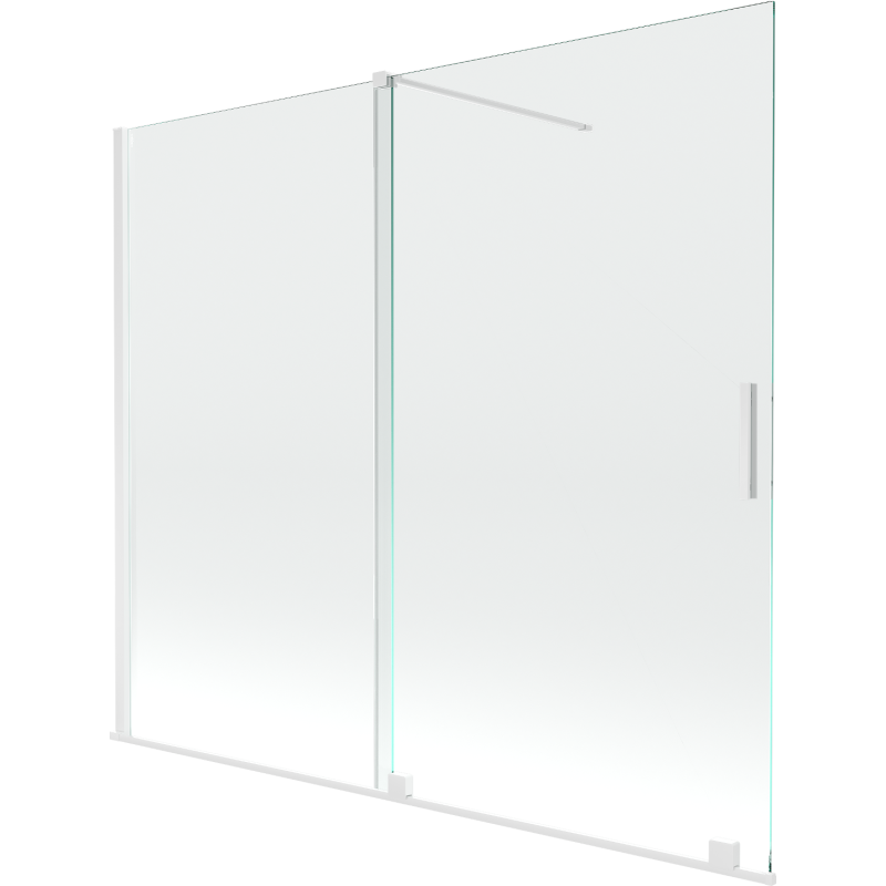 Mexen Velar 2-panel sliding bath screen 180 x 150 cm, transparent, white - 896-180-000-01-20