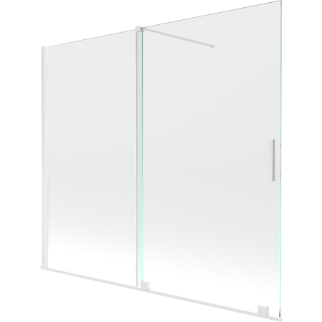Mexen Velar 2-panel sliding bath screen 180 x 150 cm, transparent, white - 896-180-000-01-20