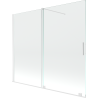 Mexen Velar 2-Panel Sliding Bathtub Screen 180 x 150 cm, Transparent, White - 896-180-000-01-20