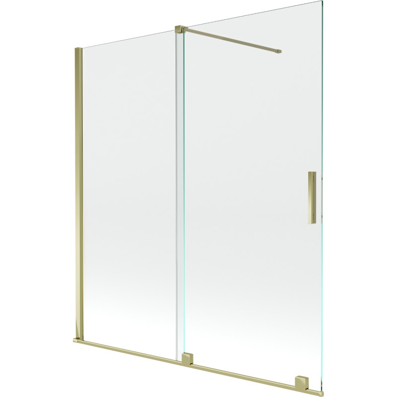 Mexen Velar 2-panel sliding bathtub screen 150 x 150 cm, transparent, gold - 896-150-000-01-50