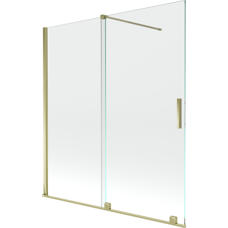 Mexen Velar 2-wing bathtub screen Sliding 150 x 150 cm, transparent, gold - 896-150-000-01-50