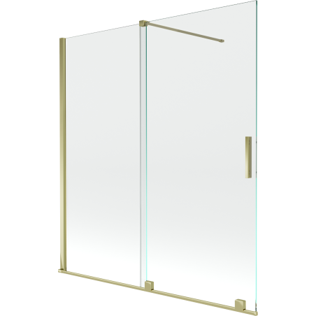 Mexen Velar 2-wing sliding bath screen 150 x 150 cm, transparent, gold - 896-150-000-01-50