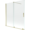 Mexen Velar 2-wing sliding bath screen 150 x 150 cm, transparent, gold - 896-150-000-01-50