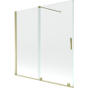 Mexen Velar 2-wing bathtub screen Sliding 160 x 150 cm, transparent, gold - 896-160-000-01-50