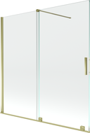 Mexen Velar 2-wing bathtub screen Sliding 160 x 150 cm, transparent, gold - 896-160-000-01-50