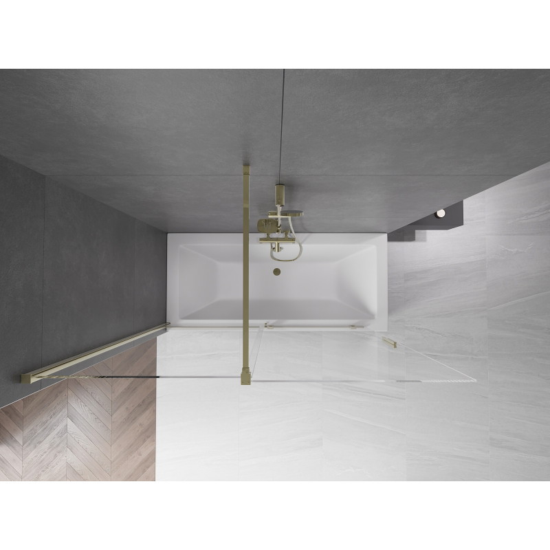 Mexen Velar 2-panel sliding bathtub screen 160 x 150 cm, transparent, gold - 896-160-000-01-50