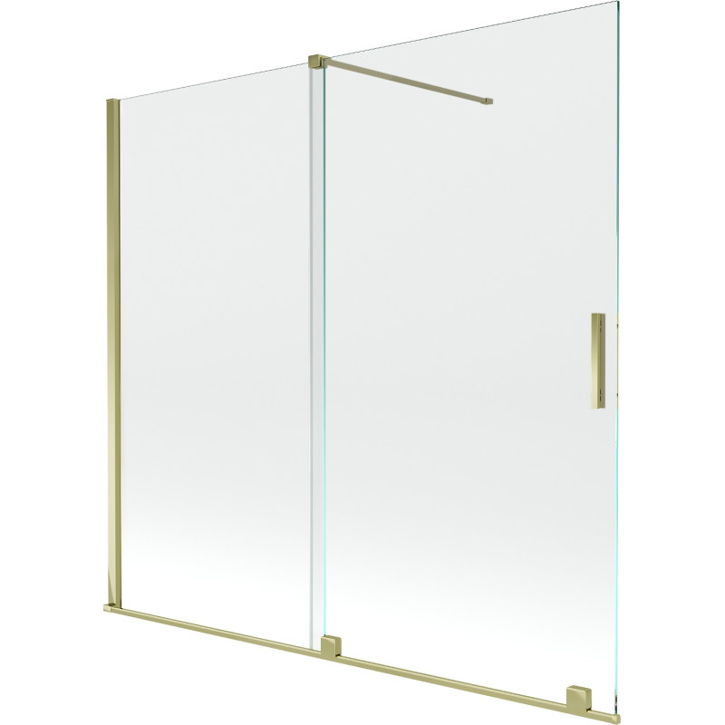 Mexen Velar 2-panel sliding bathtub screen 170 x 150 cm, transparent, gold - 896-170-000-01-50