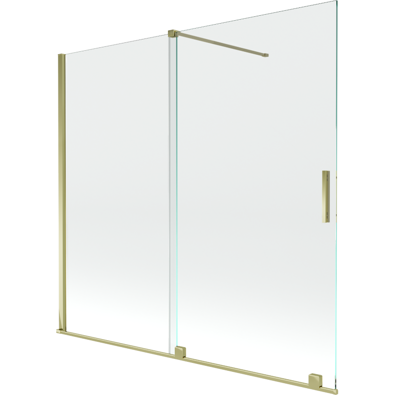 Mexen Velar 2-wing bathtub screen Sliding 170 x 150 cm, transparent, gold - 896-170-000-01-50