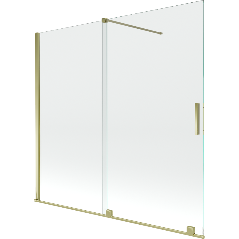Mexen Velar 2-wing sliding bath screen 170 x 150 cm, transparent, gold - 896-170-000-01-50
