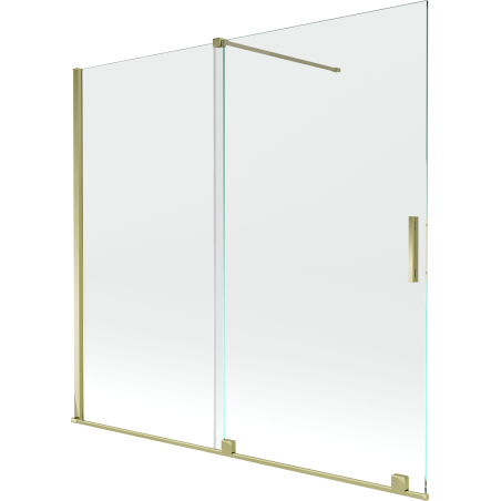 Mexen Velar 2-panel sliding bathtub screen 170 x 150 cm, transparent, gold - 896-170-000-01-50