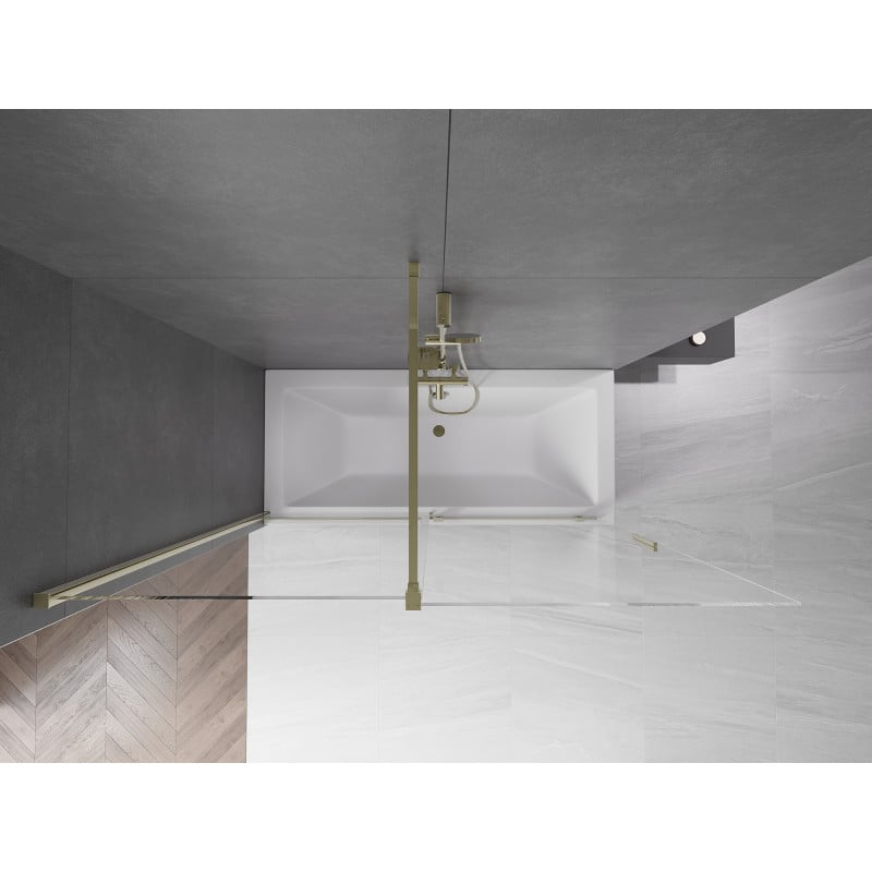 Mexen Velar 2-wing sliding bath screen 170 x 150 cm, transparent, gold - 896-170-000-01-50