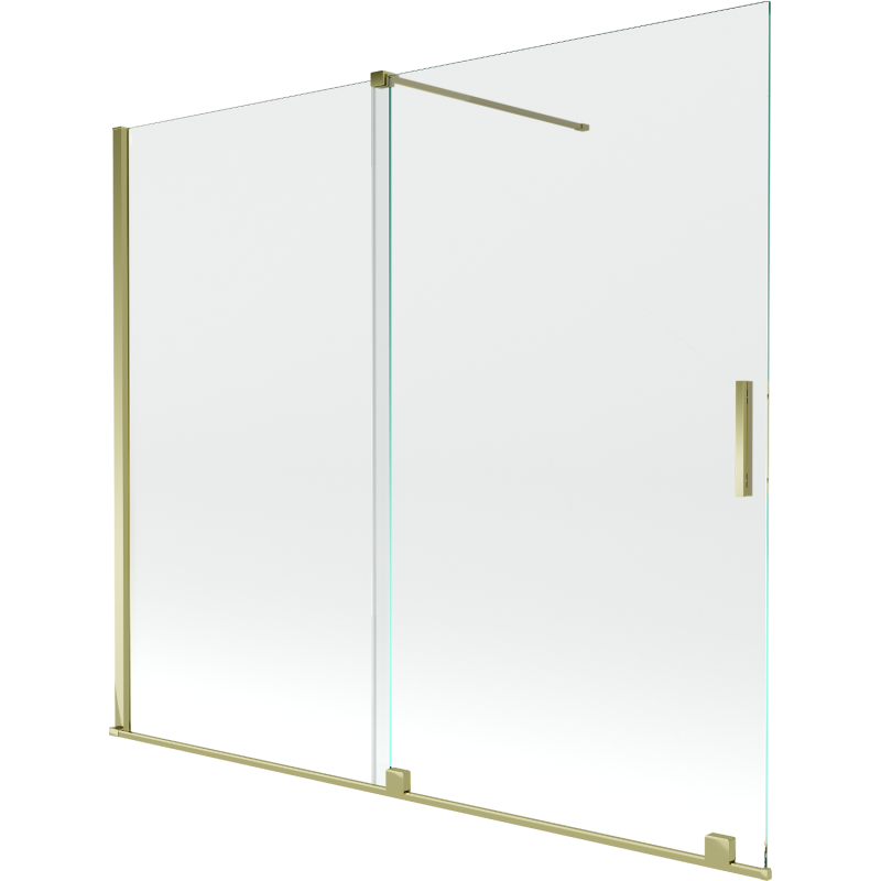 Mexen Velar 2-panel sliding bathtub screen 180 x 150 cm, transparent, gold - 896-180-000-01-50