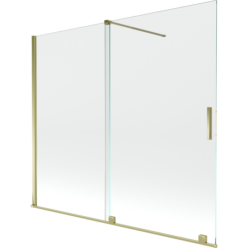 Mexen Velar 2-wing sliding bathtub screen 180 x 150 cm, transparent, gold - 896-180-000-01-50