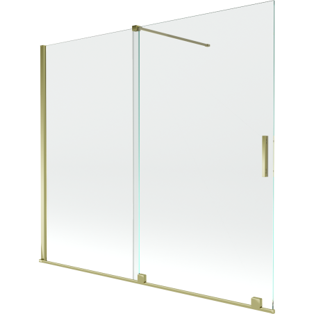 Mexen Velar 2-panel sliding bathtub screen 180 x 150 cm, transparent, gold - 896-180-000-01-50