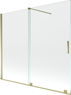 Mexen Velar 2-wing bathtub screen Sliding 180 x 150 cm, transparent, gold - 896-180-000-01-50