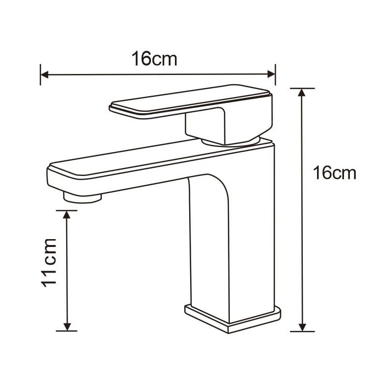 Mexen Cetus washbasin tap, black - 744300-70