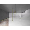 Mexen Velar 2-wing sliding bathtub screen 150 x 150 cm, transparent, brushed gold - 896-150-000-01-55