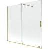 Mexen Velar 2-wing sliding bathtub screen 160 x 150 cm, transparent, brushed gold - 896-160-000-01-55