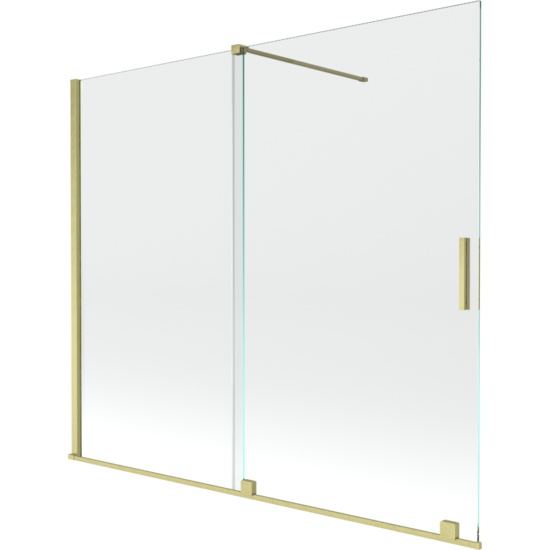 Mexen Velar 2-panel sliding shower screen 180 x 150 cm, transparent, brushed gold - 896-180-000-01-55