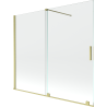 Mexen Velar 2-panel sliding bathtub screen 180 x 150 cm, transparent, brushed gold - 896-180-000-01-55